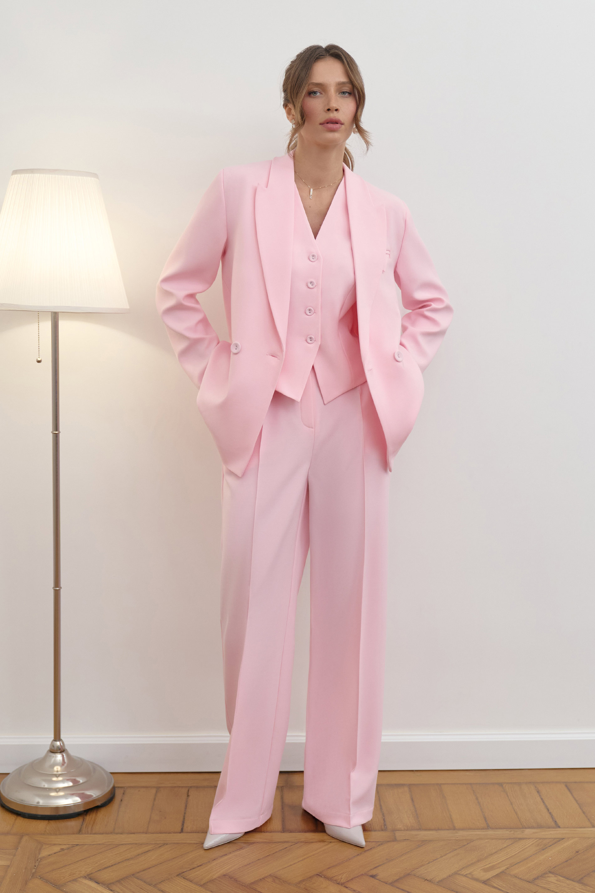 Двубортный жакет oversize кроя BL52218